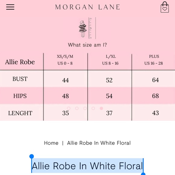 🌸MORGAN LANE Allie Robe In White Floral (L/XL)🌸 - Picture 6 of 10